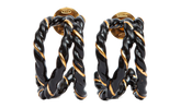 GOLD PLATED TWISTED EARRINGS "Black / Gold" SM1VG0051P6477967