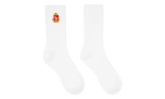 Embroidered Chevron Crest Socks "White" PS25S0011170053