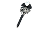 JEWELED BROOCH "Black / White" SM1VK0043P6479972