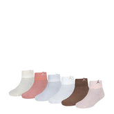 6 Pack Medium Fold Over Ankle Sock
