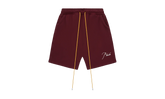 Logo Embroidered Drawstring Sweatshort "Burgundy" RHPF24SH04012