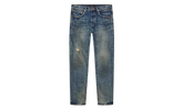Vintage Mechanic Dirty Skinny Fit Jeans "Mid Indigo" P001 MDMD225