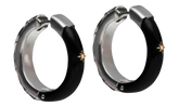 HOOP EARRINGS WITH STAR DETAIL "Black / Silver" SM1VG0050P6478964