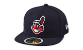 59FIFTY Cleveland Indians Chief Wahoo Fitted Hat "Navy" 70360246