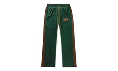 Crest-Embroided Velvet Track Pants "Green" 00537 10005RCEVTP GREE