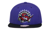 NBA 2-Tone Classic Snapback Cap "Toronto Raptors - Purple / Black" 6HSSJS18093 TRAPRBK