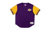 NBA Pure Shooter Mesh Button Front Shirt "Los Angeles Lakers - Purple" MSBFAJ19017 LALPURP