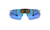 Litewire Shield Sunglasses "Gray Blue Mirror - Gloss Silver / Gray Rubber" 8600135 014361