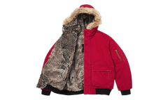 Reversible Faux Fur Hooded Work Jacket "SS26 - Red" SU27010