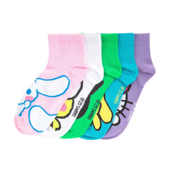5 Pack Hello Kitty & Friends Ribbed Quarter - Adult