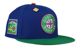 59FIFTY Seattle Mariners 40th Anniversary Patch Fitted Hat "Royal Blue/Green" NE467