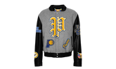 Wool & Leather Old English Varsity Jacket "Indiana Pacers" NBA 004GRY PACERS