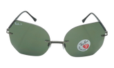 OVAL POLARIZED SUNGLASSES "BLACK ON GUN METAL" RB8065-004-9A_62