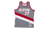 NBA Clyde Drexler Striped Swingman Jersey "1991 Portland Trail Blazers" SMJYBW19047 PTBPTBK91CDR