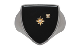 Star Detailed Signet Ring "Silver/ Gold" SM1UQ0106P6478964