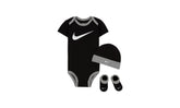 Baby Bodysuit, Hat and Booties 3-PC Box Set "Black / Grey" MN0072 023