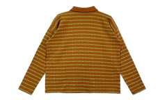 Matty Boy Stripe Long Sleeve Polo "Brown / Green" CHRM0840