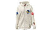 Lightweight Vegan Zip-Up Hooded Jacket "Golden State Warriors" NBA 147WHT WAR