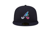 Atlanta Braves Polar Lights 59FIFTY Fitted Hat "Navy" 60296487