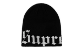 Old English Printed Beanie "SS26 - Black" SU27061