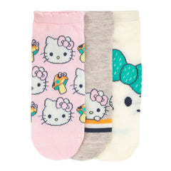 3 Pack Hello Kitty No Show - Adult