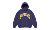 Cracked Raglan Zip Up Hooded Sweatshirt "SS26 - Washed Navy" SU27503