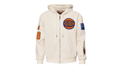 Lightweight Vegan Zip-Up Hooded Jacket "New York Knicks 1946" NBA 147WHTDE KNI