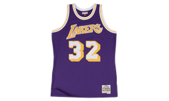 NBA Magic Johnson Swingman Road Jersey "1984 Los Angeles Lakers - Purple" SMJYGS18176 LALPURP84EJH