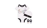 Baby Bodysuit, Hat and Booties 3-PC Box Set "White / Black" NN0648 001