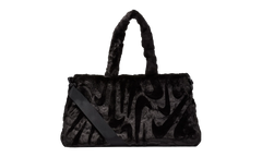 Sportswear Faux Fur Tote (10L) "Black / Black / Metallic Silver" FZ1323 010