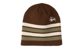 Skullcap Striped Beanie "Brown" STUS454
