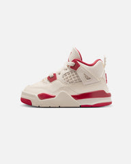 Kids' Air 4 Retro "Pale Ivory and Tough Red" (GS) Pale Ivory