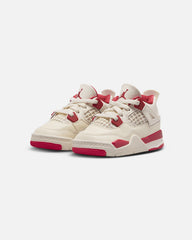 Kids' Air 4 Retro "Pale Ivory and Tough Red" (GS) Pale Ivory