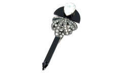 JEWELED BROOCH "Black / White" SM1VK0043P6479972