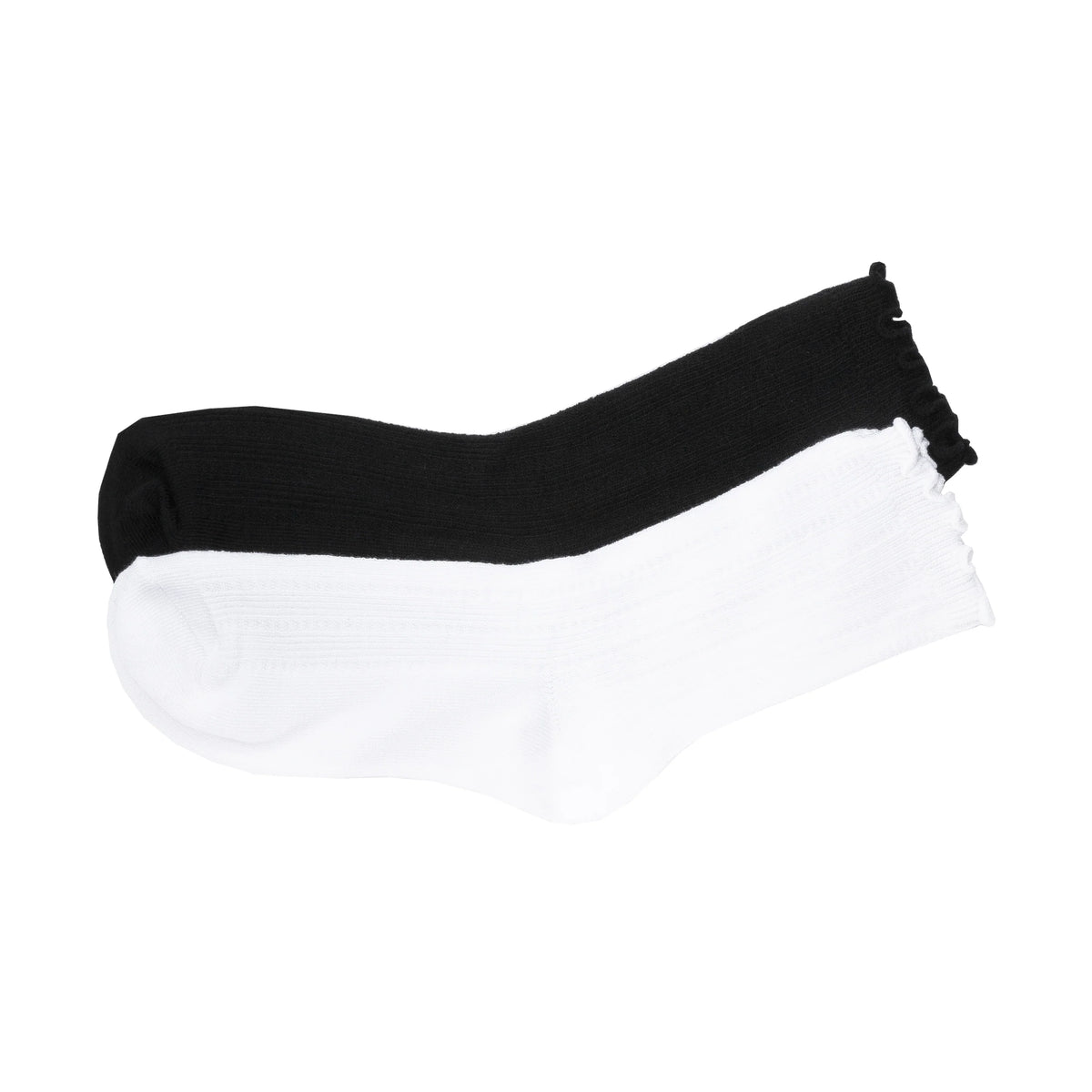 2 Pack Ruffle Ribbed Dress Sock