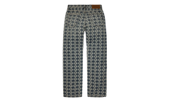 Baggy Jacquard Wreath Denim Pant "Blue" DT599