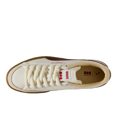 NAHMIAS Suede Vintage Red Lace Up Sneakers