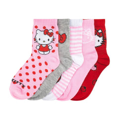 5 Pack Kids Hello Kitty Half Crew
