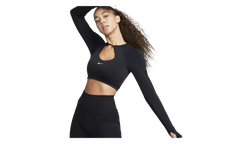 Crop Top Medium Support Padded Sports Bra WMNS "Black / White" FB4102 010