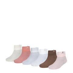 6 Pack Small Fold Over Ankle Sock