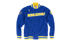 NBA Authentic Away Warm-Up Jacket "1996-97 Golden State Warriors - Blue / Yellow" 6056S310D96GSW