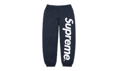 Satin Appliqué Sweatpant "SS26 - Navy" SU27516