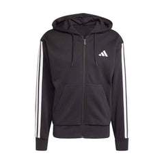 Essentials 3 Stripes Fleece FZ Hoody -Mens