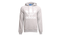 Originals Trefoil Pull Over Hoodie "Medium Grey Heather / White" AY6472