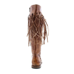 Bed Stu Hoplia F397001 Womens Brown Leather Zipper Knee High Boots
