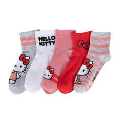 5 Pack Ribbed Hello Kitty Quarter- Adult